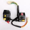Manopla de Guidão de Motocicleta SJ110-E-F com Manete de Freio, Buzina, Botão de Partida, Luz, Pisca-Alerta e Interruptor de Farol