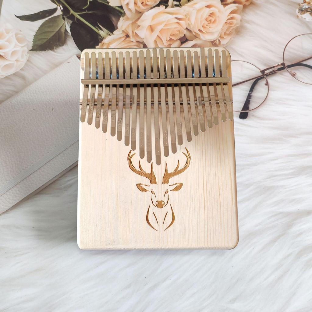 Mahogany Thumb Piano: 21-Key and 17-Key Kalimba Student Finger Piano Portable Musical Instrument
