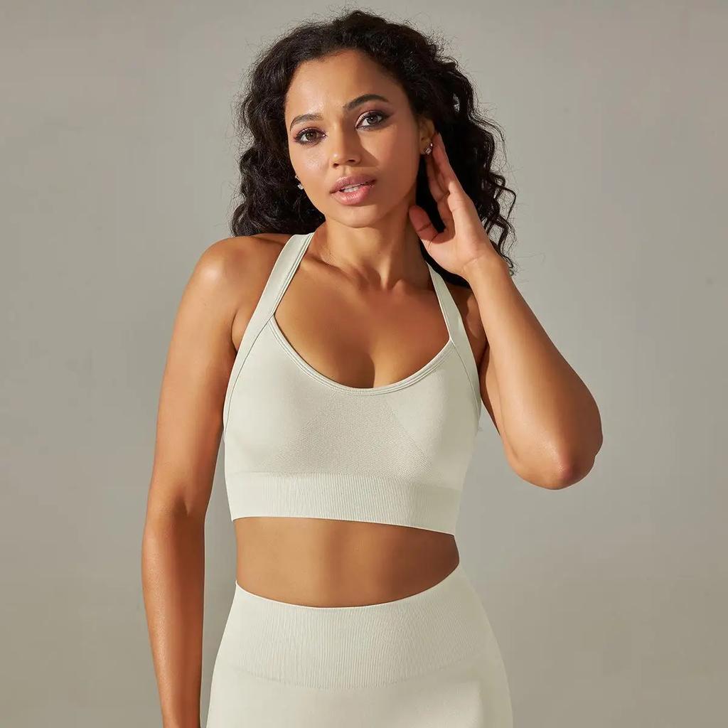 Sports Gym Bra Exercise Padded Yoga Sportswear Active Training Women Lifting Clothes Fitness Workout Push Up Crop Top