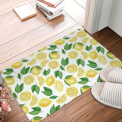Colorful Rainbow Welcome Mat with Perfect for Indoor/Outdoor Use in Kitchen Bathroom Non-Slip Carpet Entrance Door Rugs