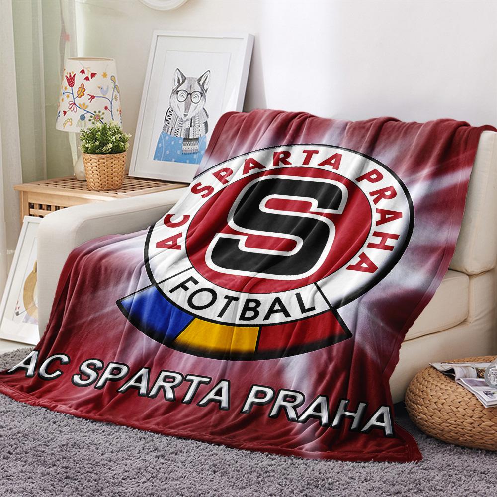 AC Sparta Praha Print Flannel Blanket, High quality Comfortable for All Seasons, Home Decor, Warmth and Comfort, Perfect for Christmas Gifts