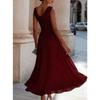 Tificy Spring Summer Fashion Womens Solid Color Print Sleeveless Oneck High Waist Casual Dresses