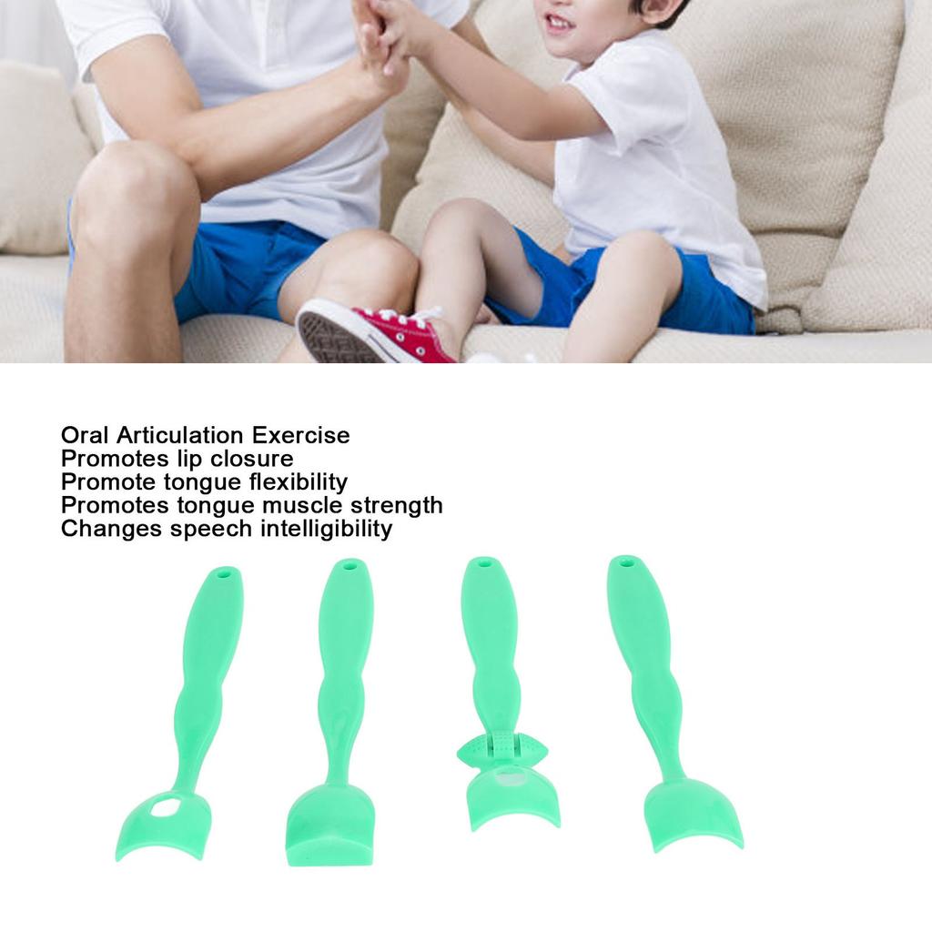 4 szt. Trener mięśnia języka Popraw elastyczność Lateralizacja Podnoszenie Narzędzie do treningu mięśni jamy ustnej na dyzartrię z pudełkiem do przechowywania