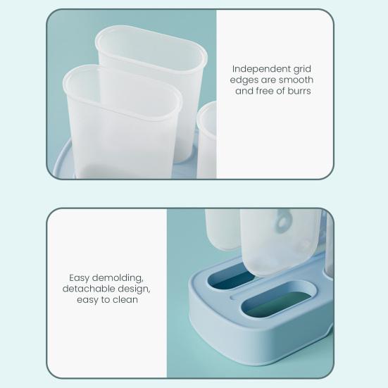 Formička na nanuky Výrobník nanuků Bez BPA Vícekomorová Snadno vyjímatelná Forma na zmrzlinu pro domácí želé, bonbóny, tyčinky