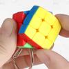 Sengso Schlüsselanhänger 3x3 Mini Zauberwürfel 3x3 Brot Magischer Turm Schlüsselanhänger Rucksack Dekoration Cubo Magico Puzzle Spielzeug Kindergeschenk
