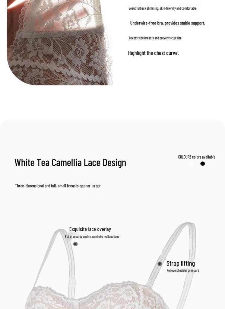 Set Reggiseno in Pizzo Wireless Francese 2025 per Donna: Valorizza il Seno Piccolo, Riduce il Grasso sui Fianchi, Solleva & Modella
