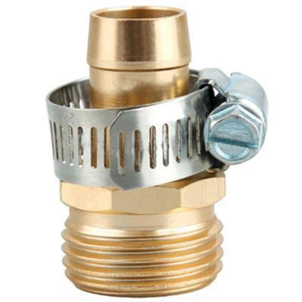 3/4 Inch Garden Brass Mender End Repair Kit Hose Connector Male Female