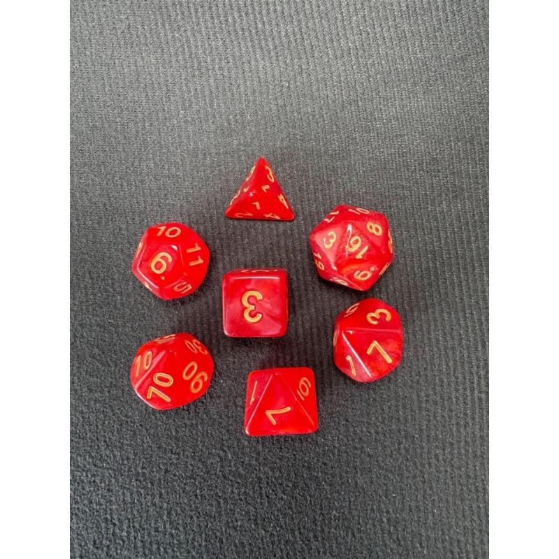 Двухцветный Многоцветный Смешанный Мраморный Подземелье Настольная Игра Бегущая Группа Dnd Акриловый Многогранный Набор из 7 Костей 1Pcs