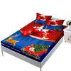Christmas Snowman Holiday Kit Three-Piece Mattress Mattress Mattress Protective Cover