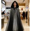 Black Bridal Shawl Witch Cosplay Cloak Halloween Cape Game Party Costume Props Holiday Dress Up Vampire Costume