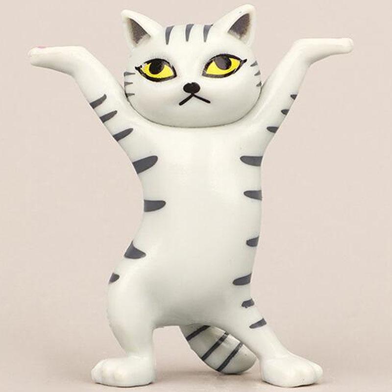 Cute Cat Figurine Keychain Creative Accessories for Women and Kids Couple Family Keychain Pendant