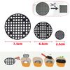 50Pcs Flowers Pot Drainage Hole Grid Mats Diameter 2.5/4.5/7.5cm Round Bonsai Planter Bottom Mesh Pads Plants Ventilation Trays
