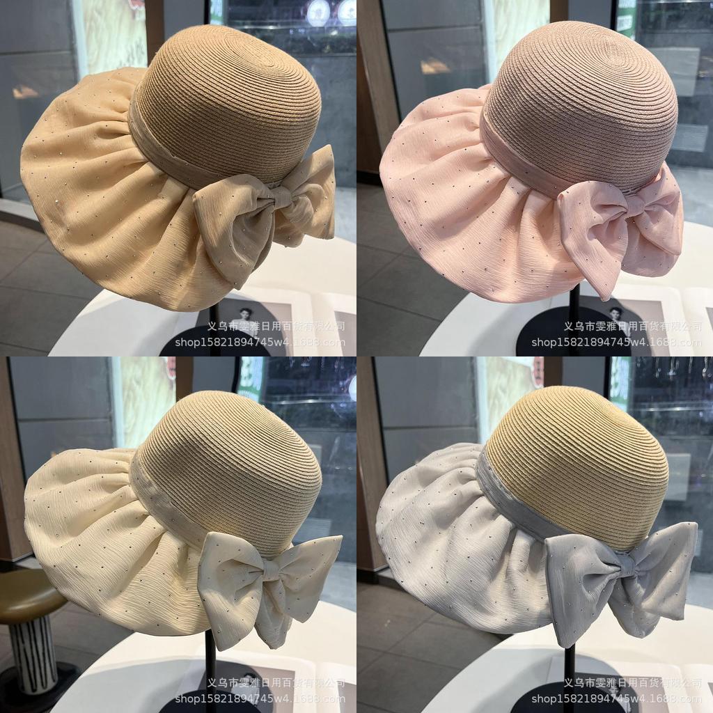 Grass Mesh Sun Hat With Adjustable Fit For Summer Vacation And Beach