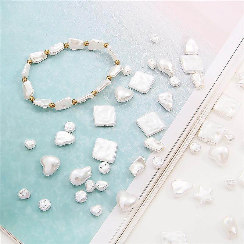 High-Gloss Irregular Imitation Pearl DIY Jewelry Kit - Bracelet, Pendant, Headdress Charms