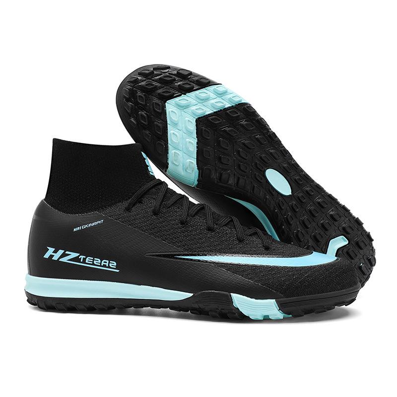 Nouvelles Chaussures de Football Hautes pour Hommes et Femmes Adultes Herbe Antidérapantes Compétition Entraînement Chaussures de Football Professionnelles