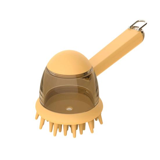Pet Bath Brush with Shampoo Dispenser Dog Shower Brush Gentle Massage Pet Brush for Dogs And Cats Bath Shower Tool