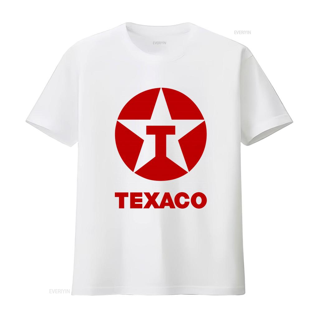 Vintage 80s 90s Texaco Oil Double Side Print Retro T Shirt L vintage Washed Unisex designer clothes homme fashion Versatile