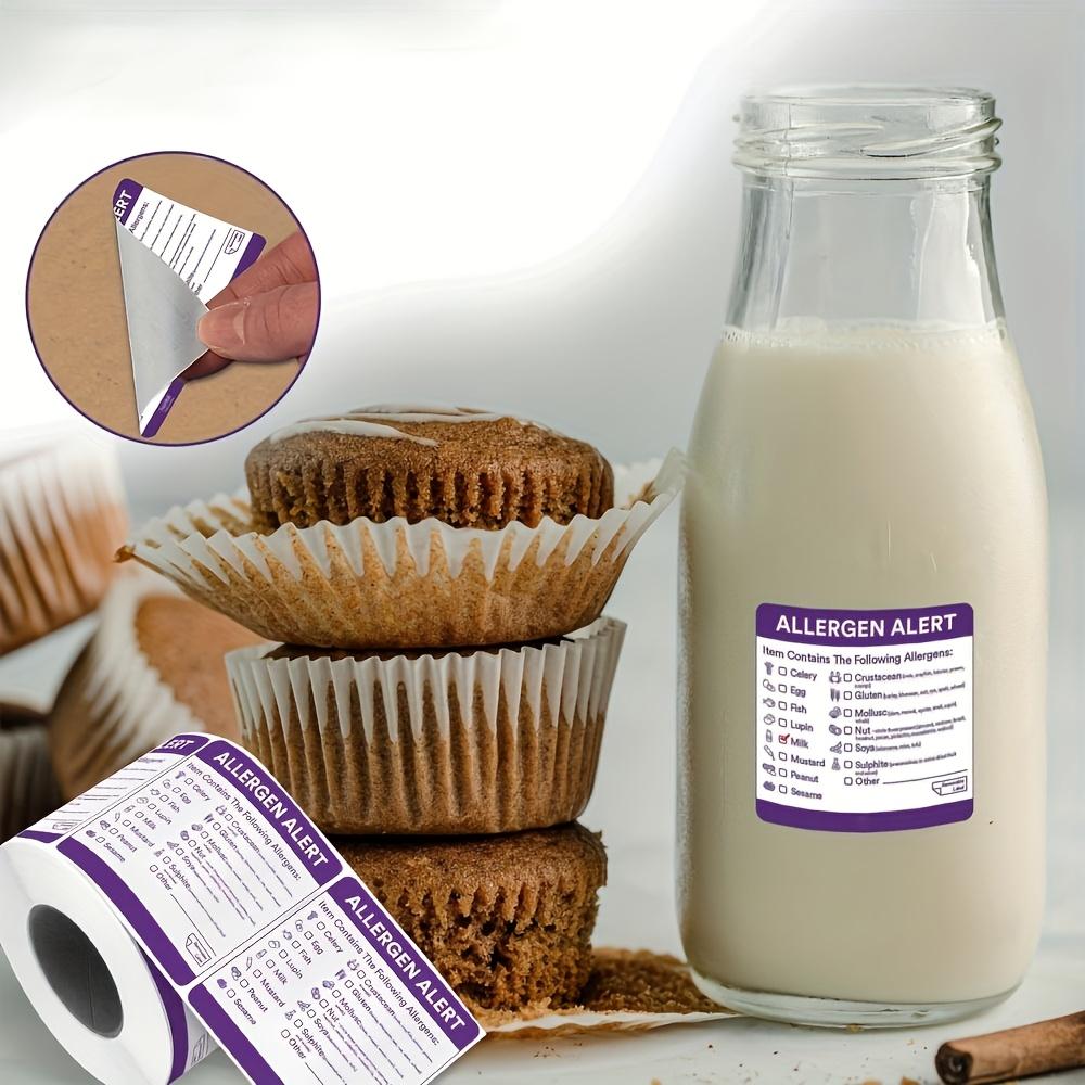 Ouyaohong 600 Labels/Roll Food Allergen Warning Labels Allergen Alert Food Safety Labels