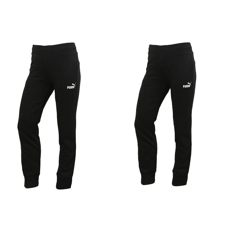 (WMNS) PUMA Essentials Sweatpants Black White Women s 586548-01 S