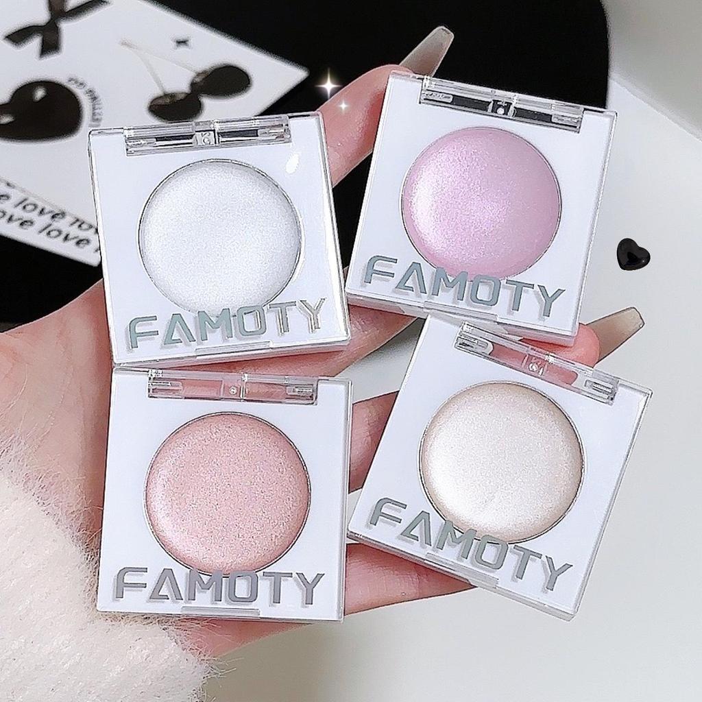 FAMOTY Iridescent White Shimmer Highlighter Cream for Eye Corner and Eyeshadow