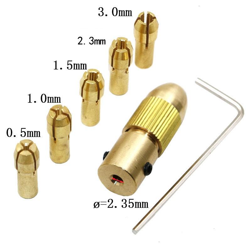 7Mini 0,5-3mm sklíčidlo Elektrické kleštiny Vrták Pro rotační nástroje Horká novinka