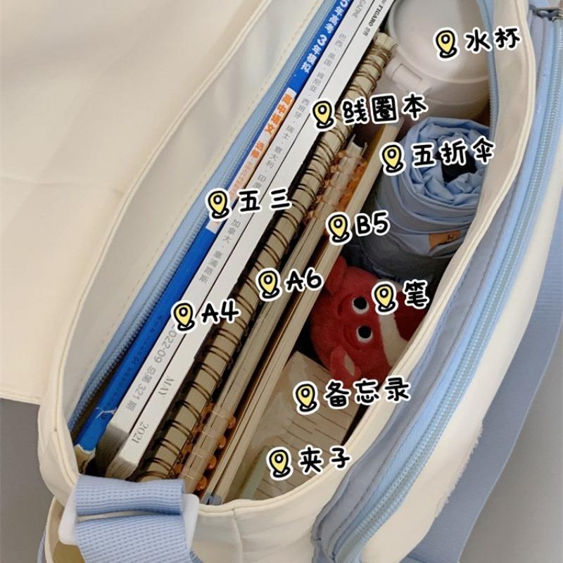 The New Schoolbag Is High-value, Fresh and Sweet, and the Candy-colored Satchel Is a Girl's Lightweight Spring Outing Large-capacity Messenger Bag.