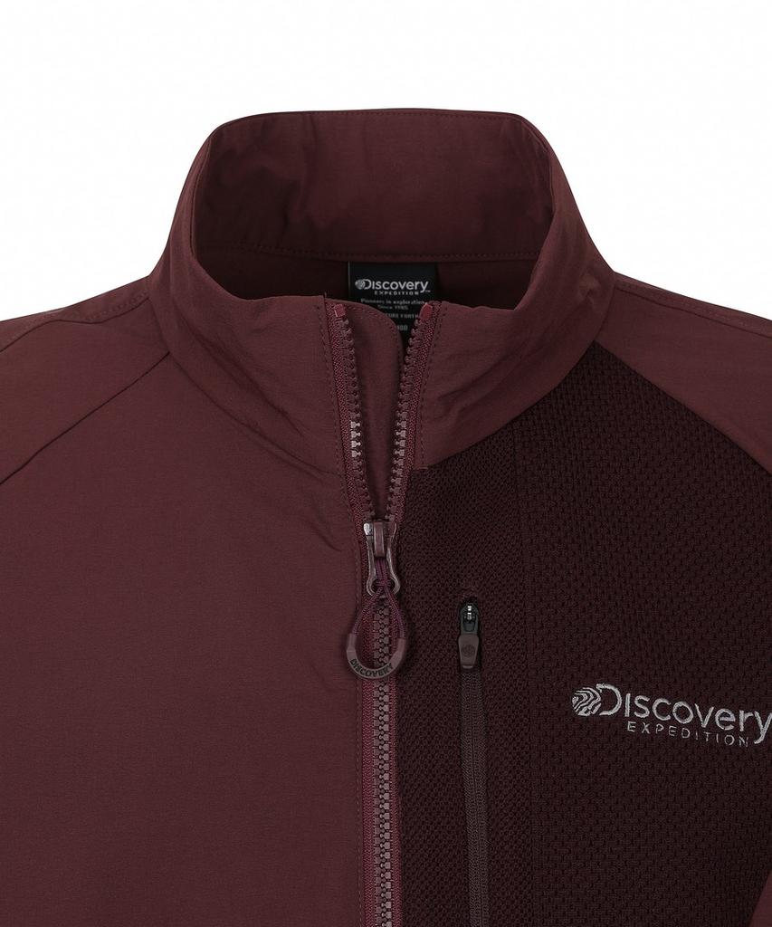 Discovery Expedition Men'S Outdoor Woven High-Neck Training Jacket (D/Wine)