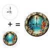 25x25cm Wood Wall Clock with a Bark Edge for a Truly Natural Look
