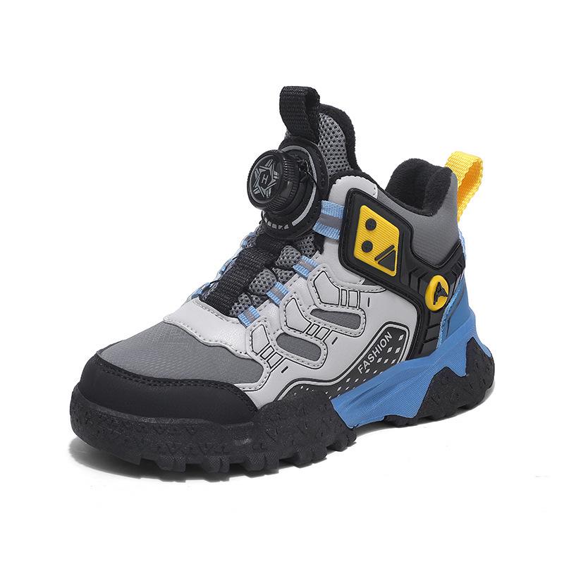 Boys' Plush Lined Sports Shoes - Autumn/Winter 2025 Fashion: Warm, Thickened Running & Dad Shoes