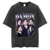 Damon Salvatore Grafica Vintage Lavata Maglietta Uomo Donna Abbigliamento Moda Harajuku T-Shirt Larga Oversize Manica Corta Magliette