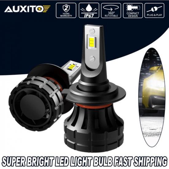 Headlight H7 Bulbs LED Set Globes 24000LM 100W High Lamps 6500K Low Beam White