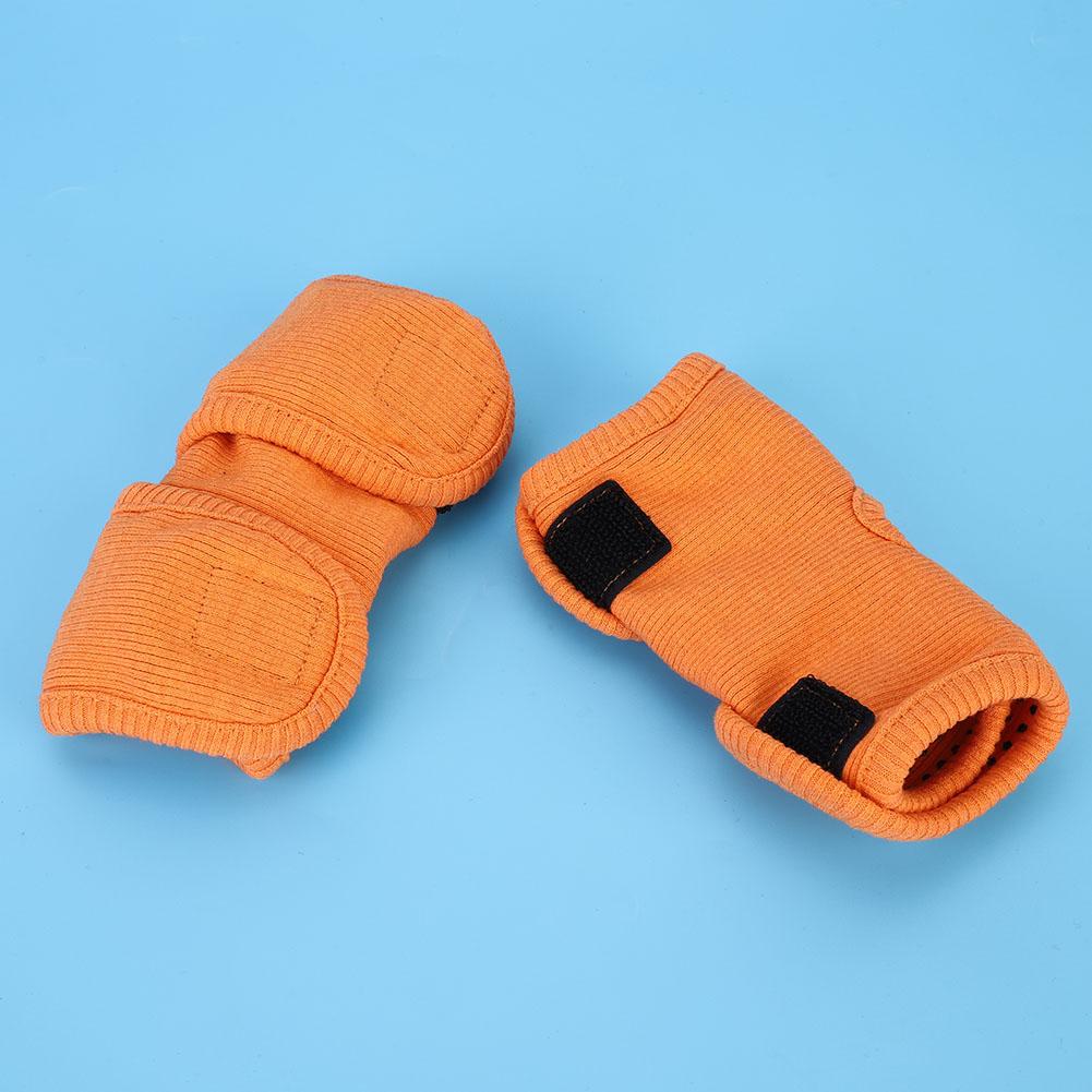 2pcs Dog Cat Leg Brace Elbow Protector Warm Knee Pads Surgery Wound Leggings GuardOrange M