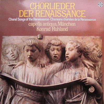 LP Record CAPELLA ANTIQUA MÜNCHEN, KONRAD RUH - Chorlieder Der Renaissance - Choral 642109 Telefunken 1976 Germany Classical Used