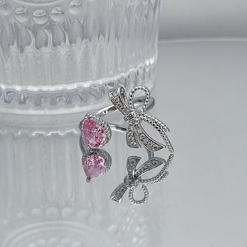 Full Of Diamonds, Zircon, Small And Exquisite Open Ring, Niche Design, Index Finger Ring, Simple Light Luxury, High-End Simple Accessories