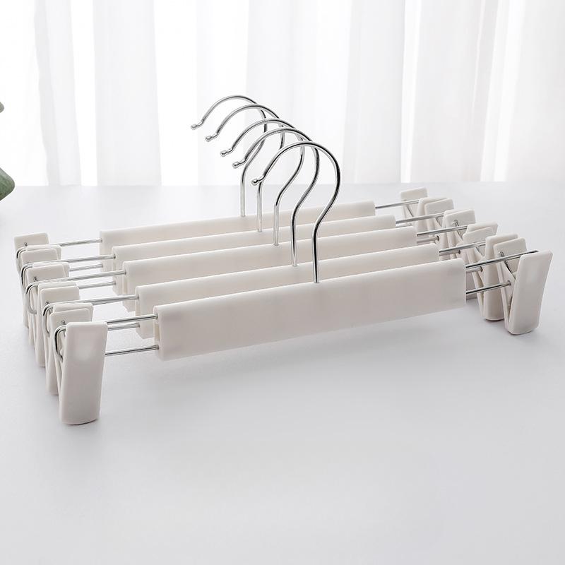Hosenbügel mit Clips, Rockbügel, 360° drehbare Haken, platzsparende Kleiderbügel für Hosen, Röcke, Kleidung, Jeans