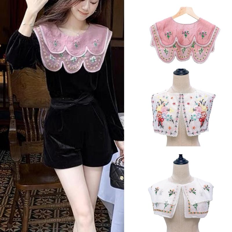 Adjustable Faux Collar Decorative Half Shirts Blouse Collar Female Shawl Wrap Ancient Costume False Collar