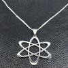 Kohlenstoffatom Physik Chemie Anhänger Halskette für Damen Herren Edelstahl Wissenschaft Chemische Kette Schmuck collares N612S02