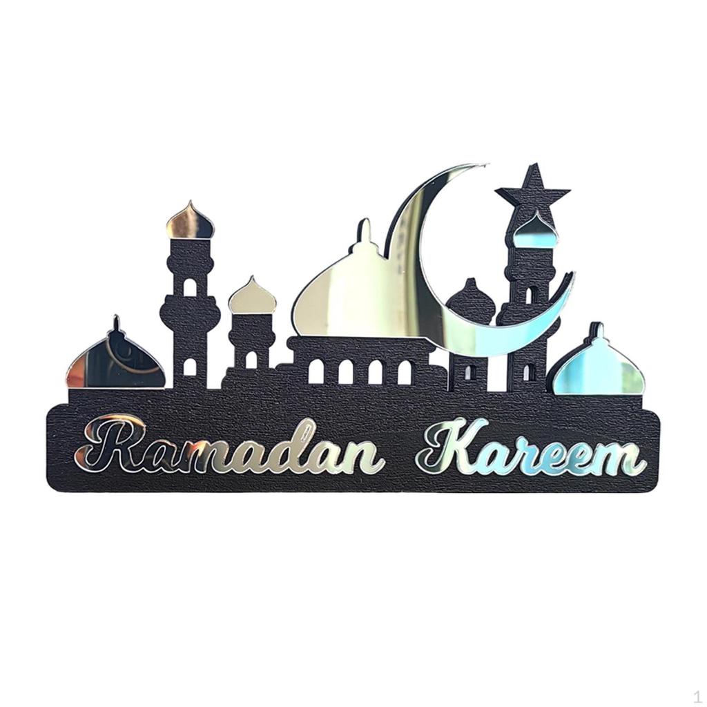 Ramadan Calendar Tabletop Ornament Decorative Craft for Home Office Decor Multifunctional