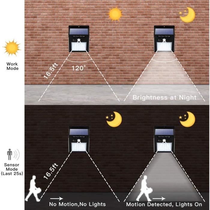 Lot De 4 Lampes Solaires D'Extérieur À 30 Led Pour Jardin, Terrasse, Cour, Allée Et Passages[u5580]