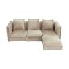 Simple Couch Mini Sofa Set Soft Fabric Dollhouses Furniture 1/12 Scale Compatible with Model Displays