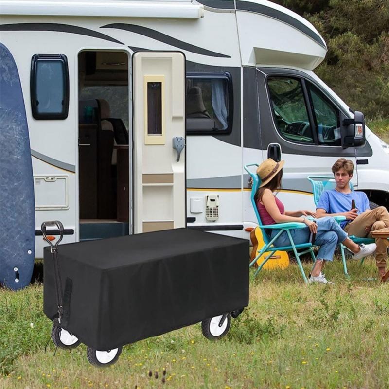 Waterproof Wagon Cover Professional Dustproof Protective UV Resistance Folding Wagon Rain Cover For Outdoor Camping Garden