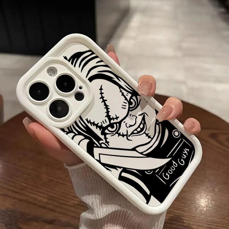 Chuckys Doll Horror Phone Case for iPhone 16 Pro Cases iPhone 15 14 11 13 12 Pro Max Mini 16 Plus XS 15Pro Shockproof Back Cover iPhone X(XS)