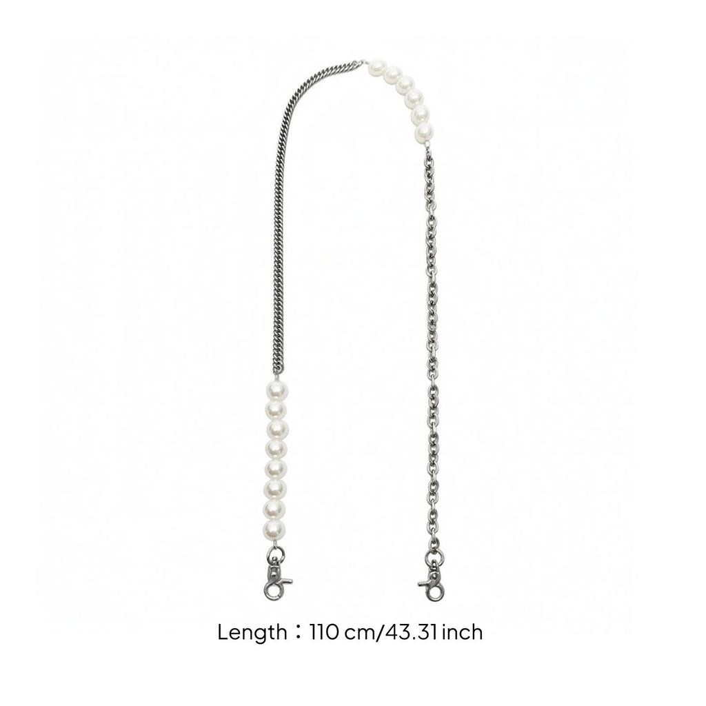 Crossbody Bag Strap Versatile Pearl Purse Chain with Crab Clasp Luxurious