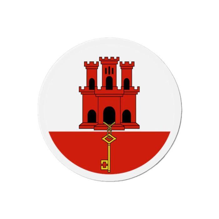 Aimant Rond - Gibraltar - 10 Cm - Multicolore - 50 Pièces - Résine Synthétique