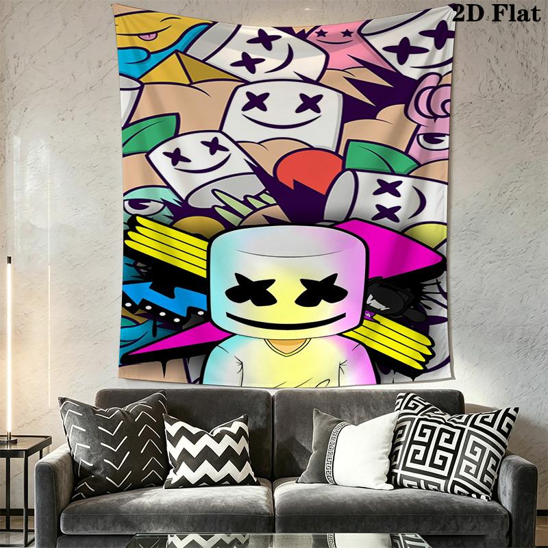 Marshmello-themed print Pattern Home Decor Tapestry, Wall Hanging, Decorative RV Wall Cloth.XGT0914017