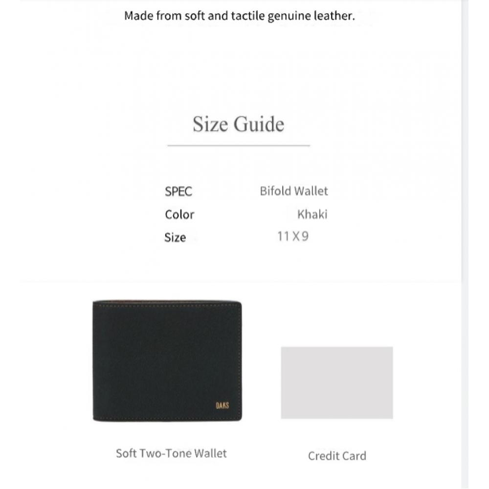 Daks Slim Wallet Black Brown Color Combi Dbwa6e702bk