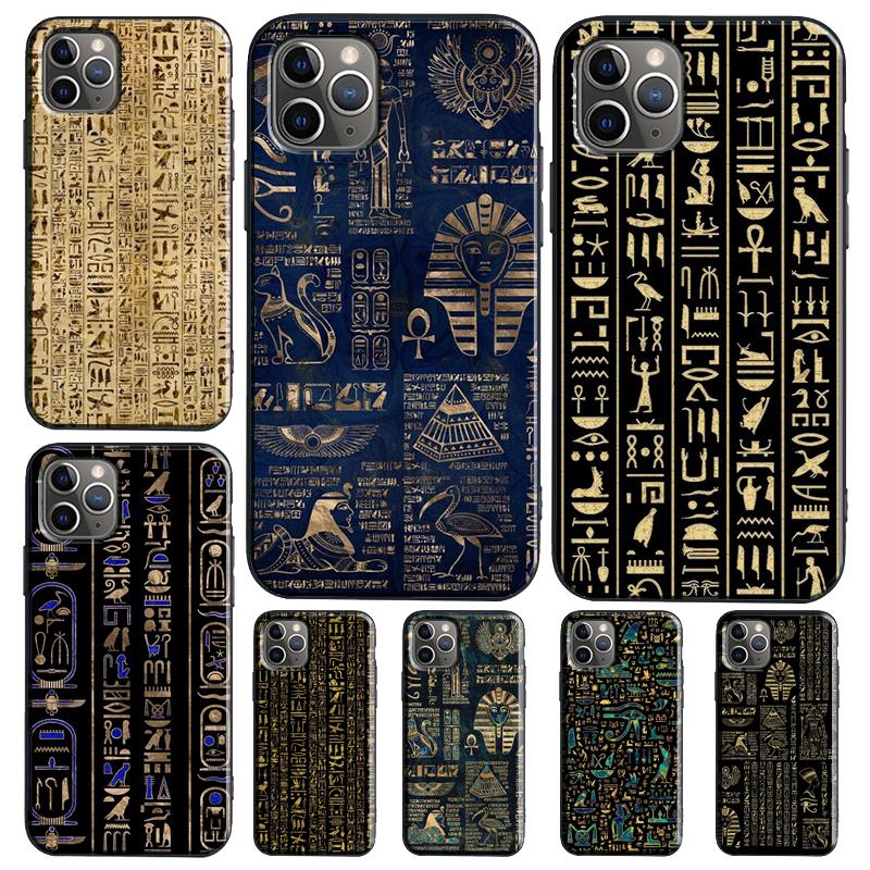 Ancient Egyptian Hieroglyphic Phone Case For iPhone 17 Air 16 15 13 12 11 14 Pro Max 12 13 mini 15 16 Plus 16e Cover Coque