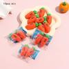 Lovely Childrens Learning Kawai Stationery Creative 3D Cute Eraser Cartoon Carrot Eraser Office Accessories School Supplies