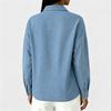 Top in denim da donna a vestibilità larga con bottoni per un look casual di tutti i giorni