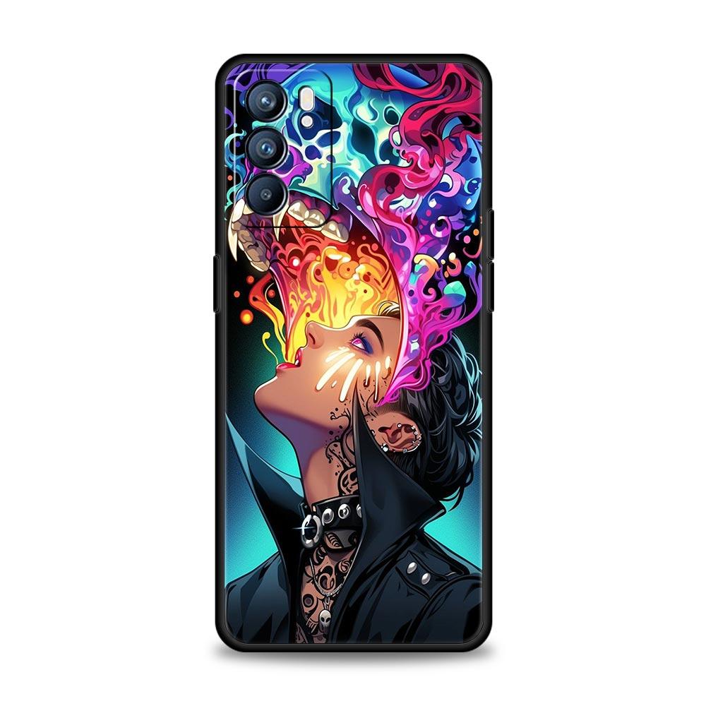 Hot Girls Phone Case For Oppo A17 A31 A54 A57 A78 A79 A98 Find X5 X6 Reno 6 7 8 10 11 12 13 F Pro 5G Soft TPU Cover Fundas Capas